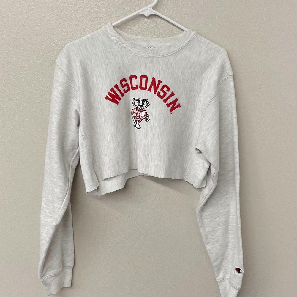 WISCONSIN CROPPED CREWNECK
